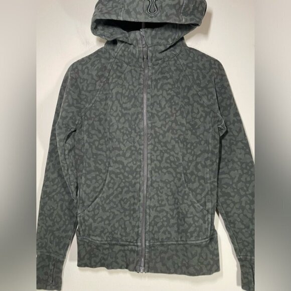 Lululemon 2019 Scuba Hoodie Cotton FleeceFormation Camo Evergreen Multi size 4 - Picture 4 of 7